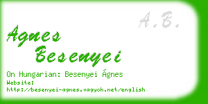 agnes besenyei business card